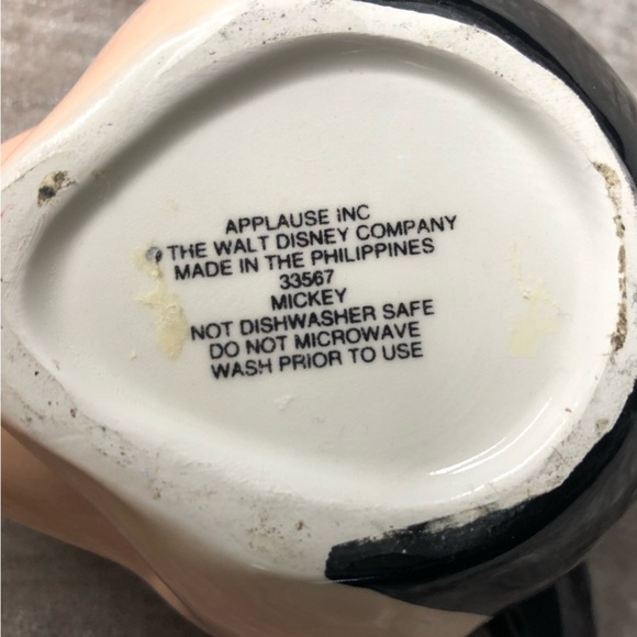 Vintage 90’s 3D Ceramic Disney Mickey Mouse coffee tea mug cup ceramic - Picture 6 of 9